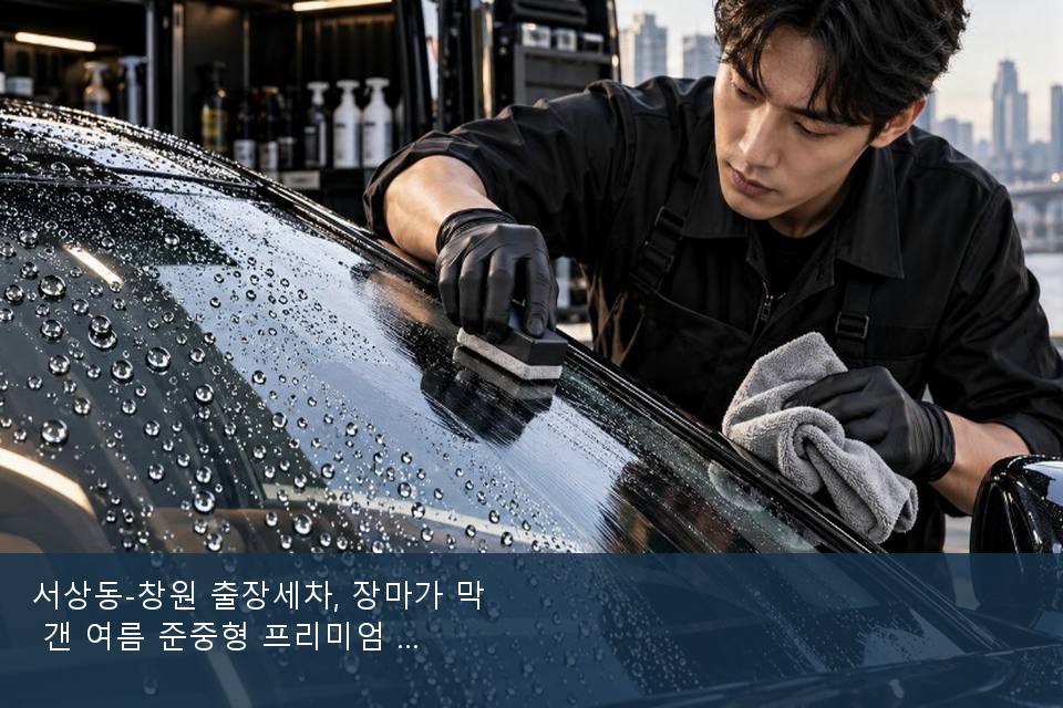 서상동-창원 출장세차, 장마가 막 갠 여름 준중형 프리미엄 · 방문 전에 확인한 것